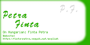 petra finta business card